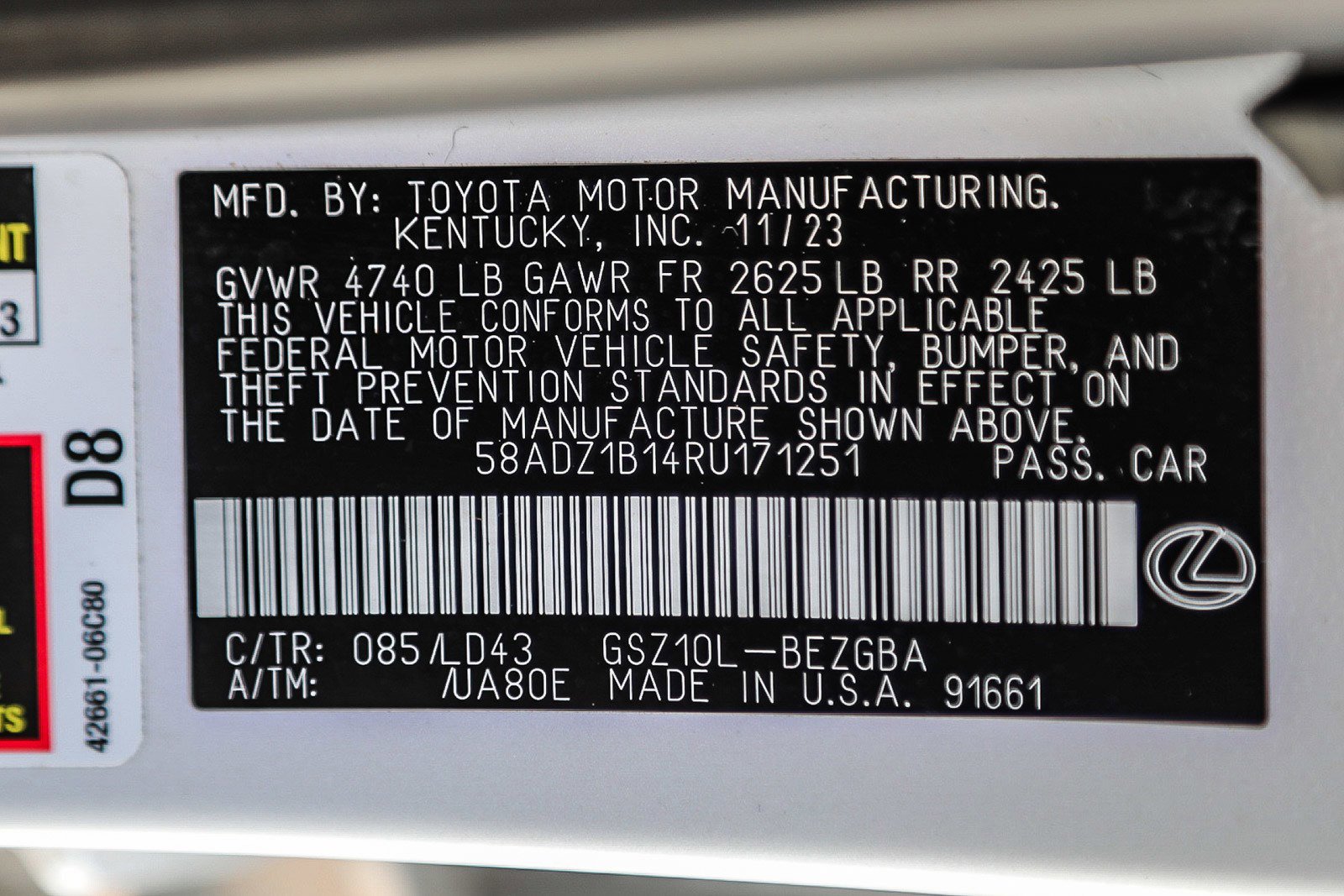 Used 2024 Lexus ES 350 w/ Premium Package image 26