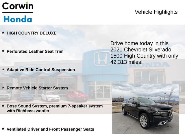 Used 2021 Chevrolet Silverado 1500 High Country image 7