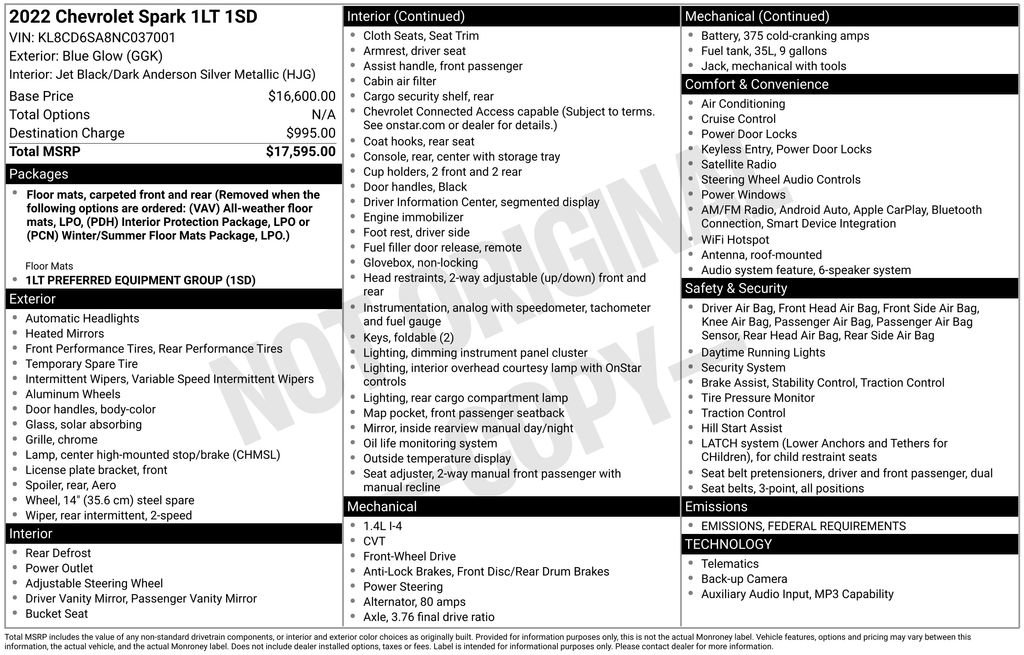 Used 2022 Chevrolet Spark LT image 5