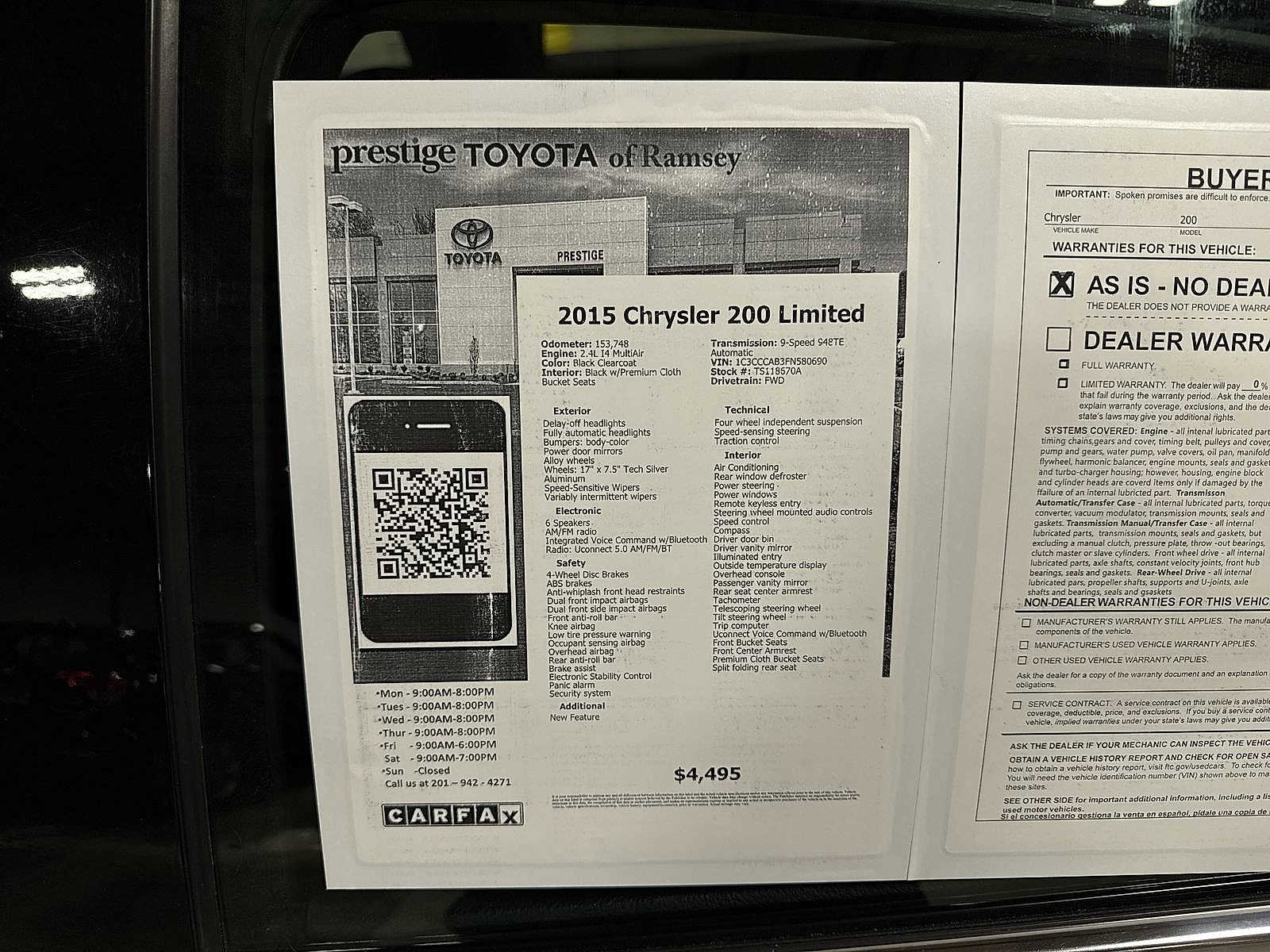 Used 2015 Chrysler 200 Limited image 12