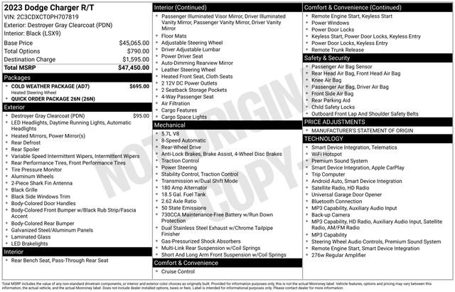 Used 2023 Dodge Charger R/T w/ Cold Weather Package RWD image 6