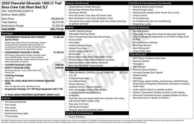Certified 2020 Chevrolet Silverado 1500 LT Trail Boss AWD/4WD image 6