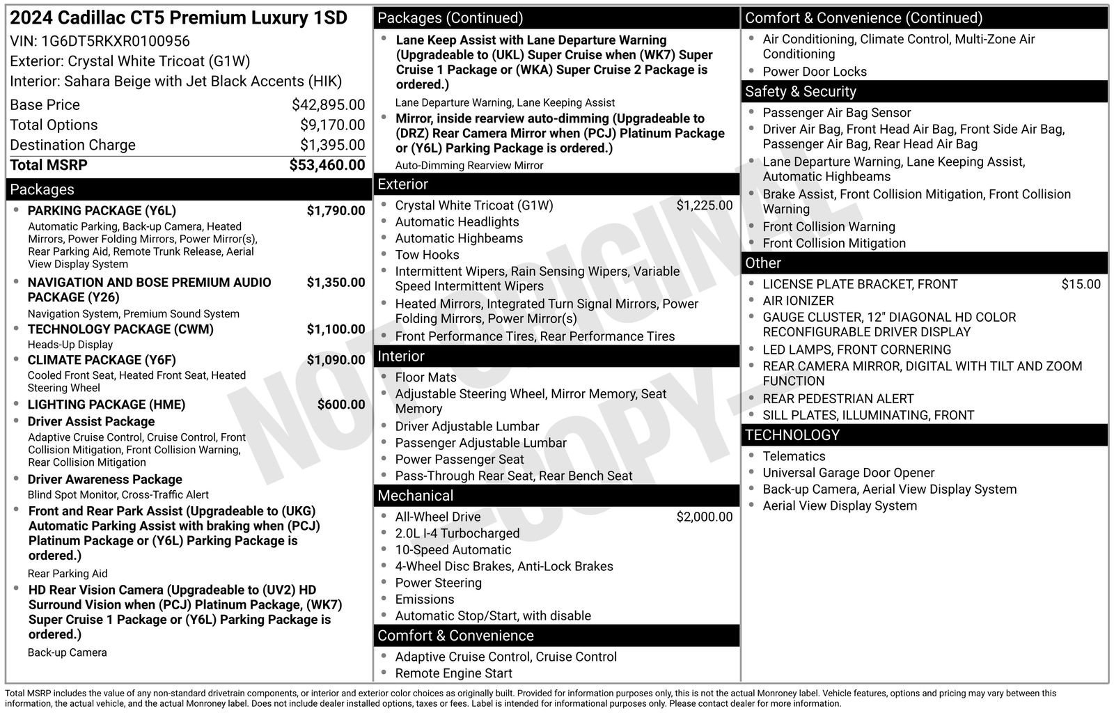 Certified 2024 Cadillac CT5 Premium Luxury w/ Parking Package image 11