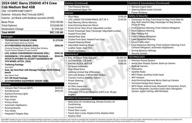 Certified 2024 GMC Sierra 2500 AT4 w/ Technology Package AWD/4WD image 6