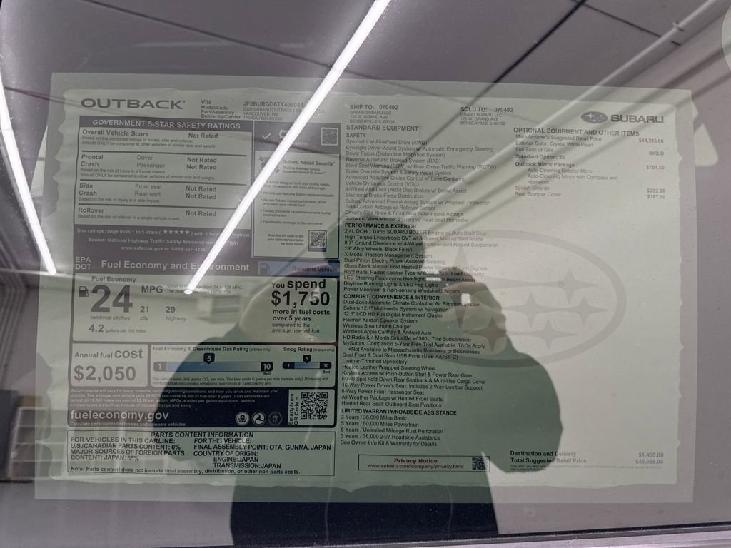 New 2026 Subaru Outback Limited XT image 29