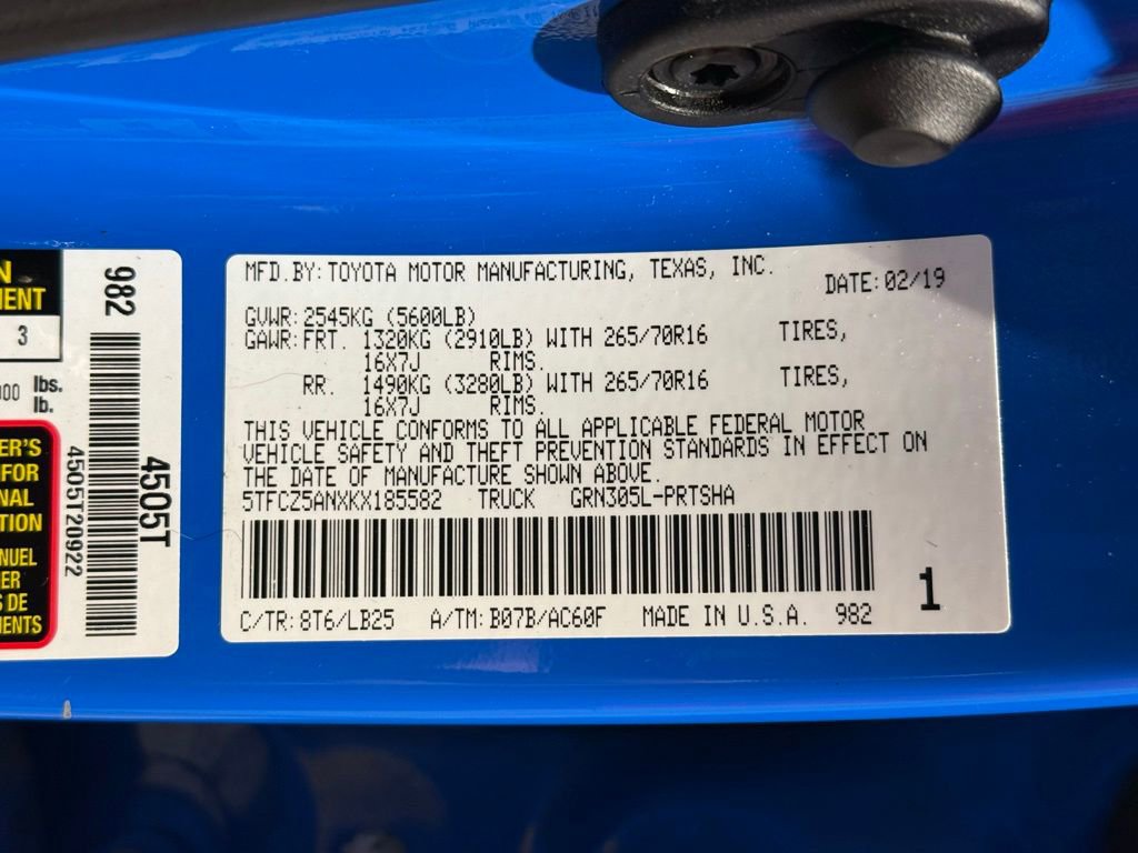 Certified 2019 Toyota Tacoma TRD Pro w/ Desert Air Intake Package image 31