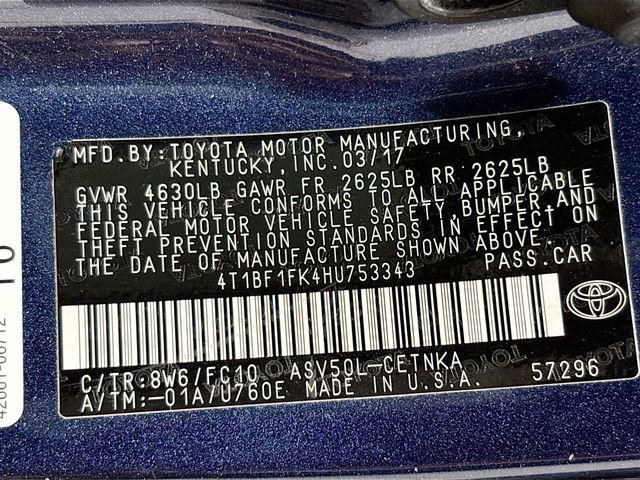 Used 2017 Toyota Camry LE FWD image 21