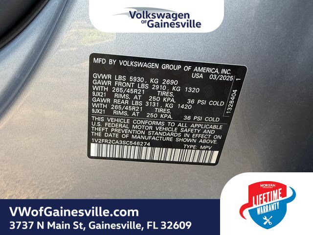 Certified 2025 Volkswagen Atlas SEL Premium R-Line AWD/4WD image 30