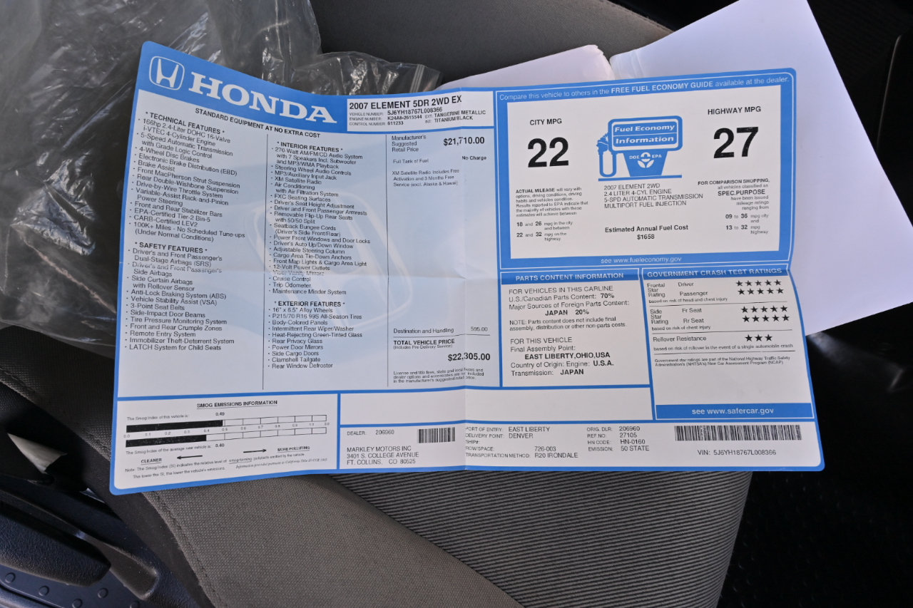 Used 2007 Honda Element EX image 26