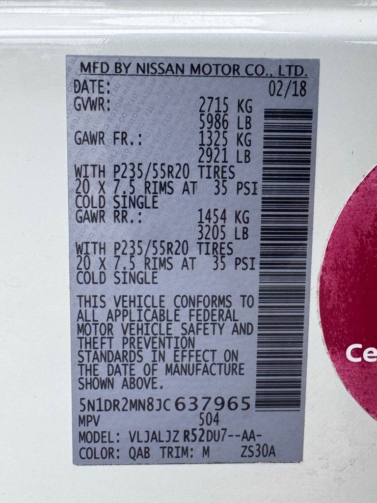 Used 2018 Nissan Pathfinder Platinum FWD image 52