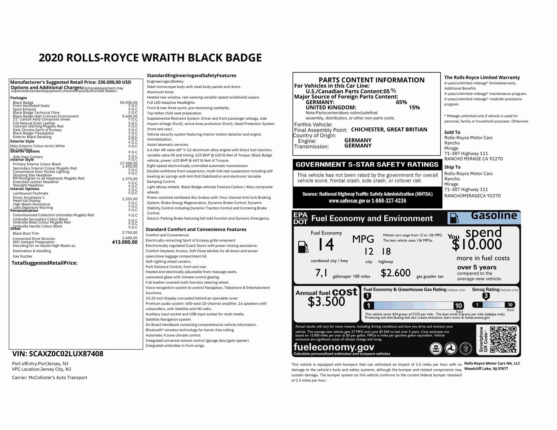 Used 2020 Rolls-Royce Wraith image 78