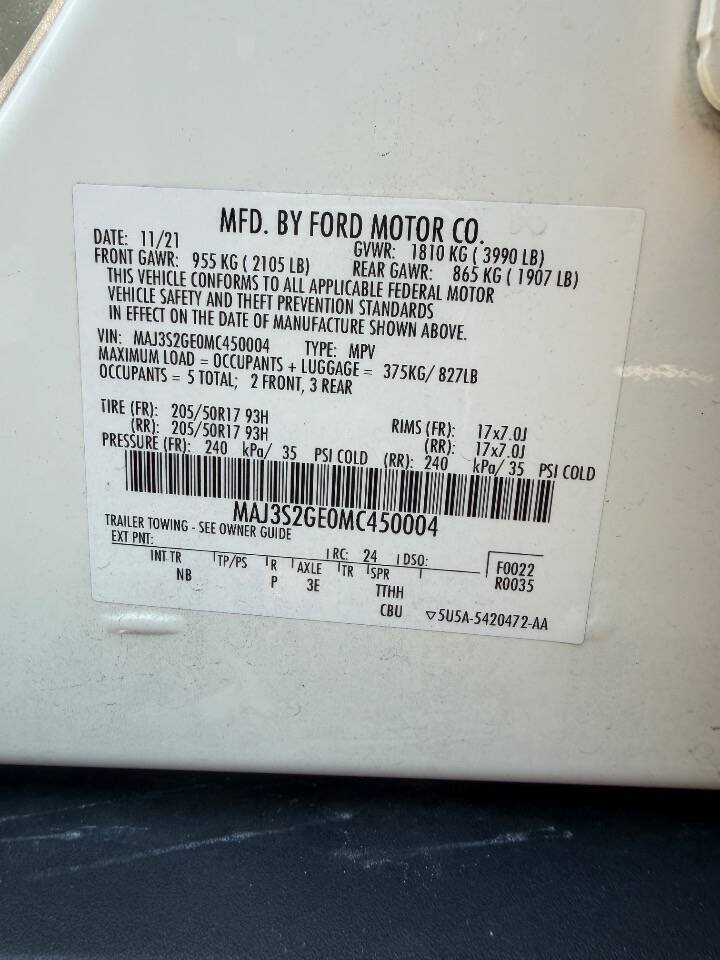 Used 2021 Ford EcoSport SE w/ SE Appearance Package FWD image 12