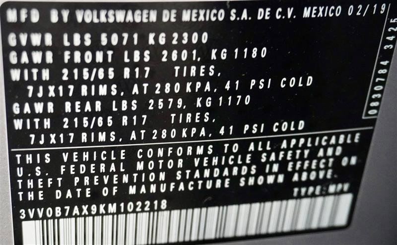 Used 2019 Volkswagen Tiguan S w/ Driver Assistance Package AWD/4WD image 41