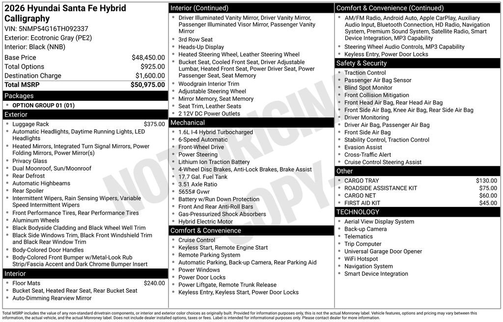 New 2026 Hyundai Santa Fe Calligraphy image 4