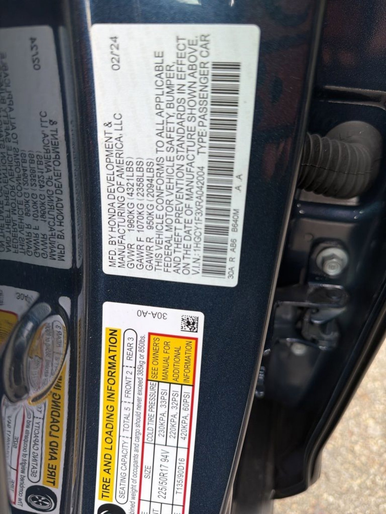 Certified 2024 Honda Accord EX image 11