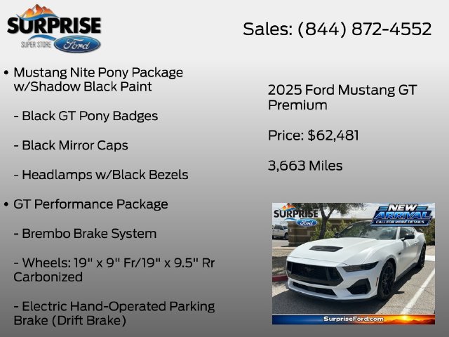 Used 2025 Ford Mustang GT Premium w/ GT Performance Package RWD image 16