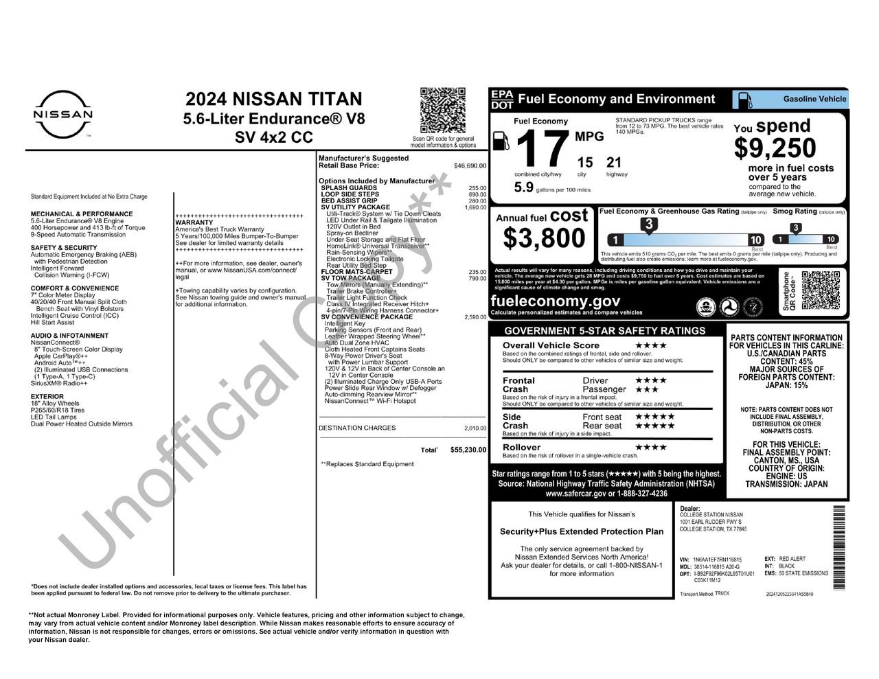 Certified 2024 Nissan Titan SV w/ SV Convenience Package RWD image 36