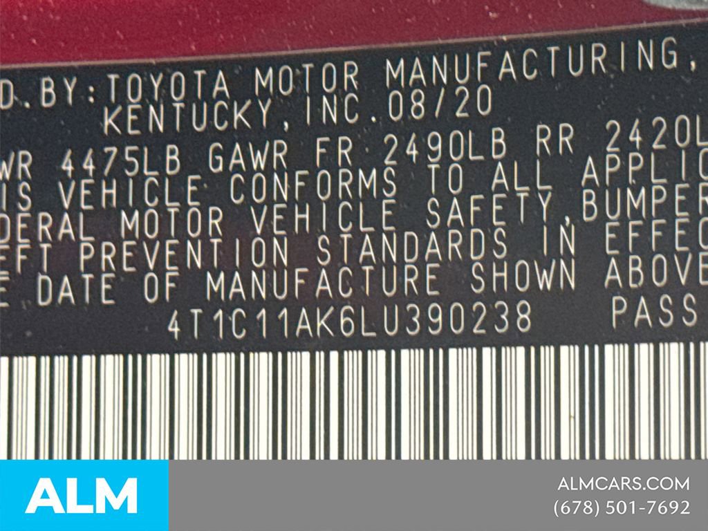 Used 2020 Toyota Camry LE FWD image 35