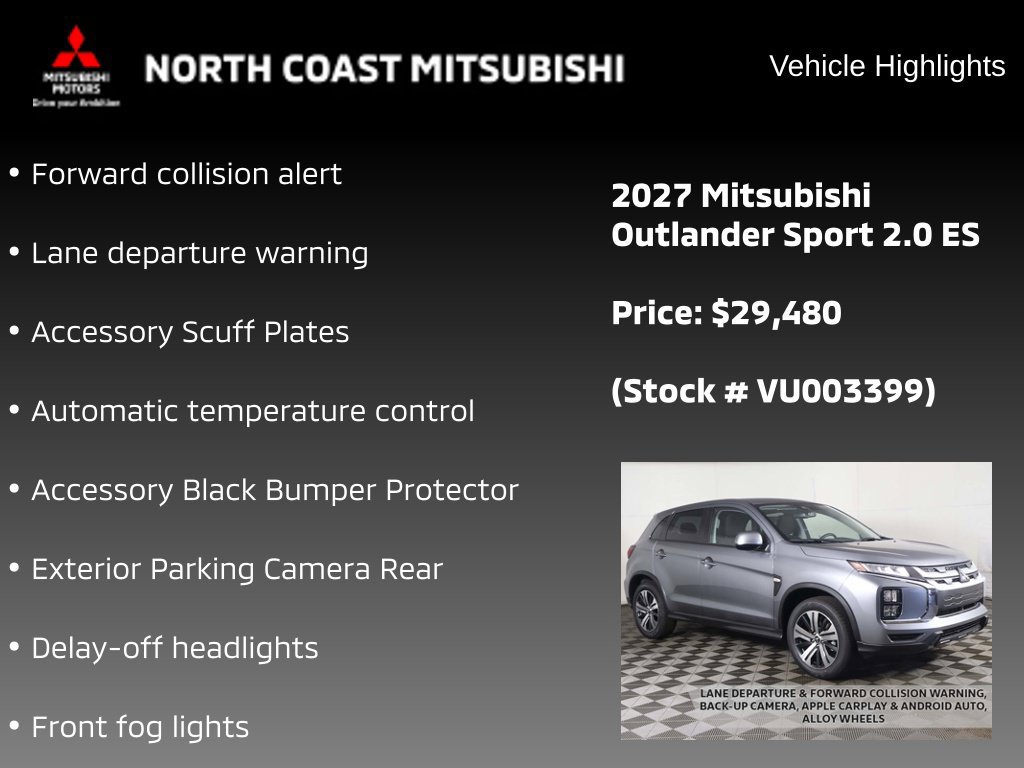 New 2027 Mitsubishi Outlander Sport ES AWD/4WD image 2