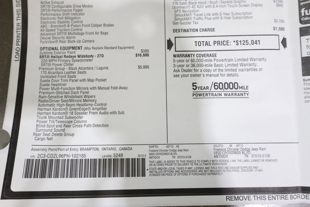 Used 2023 Dodge Challenger SRT Hellcat Redeye image 85