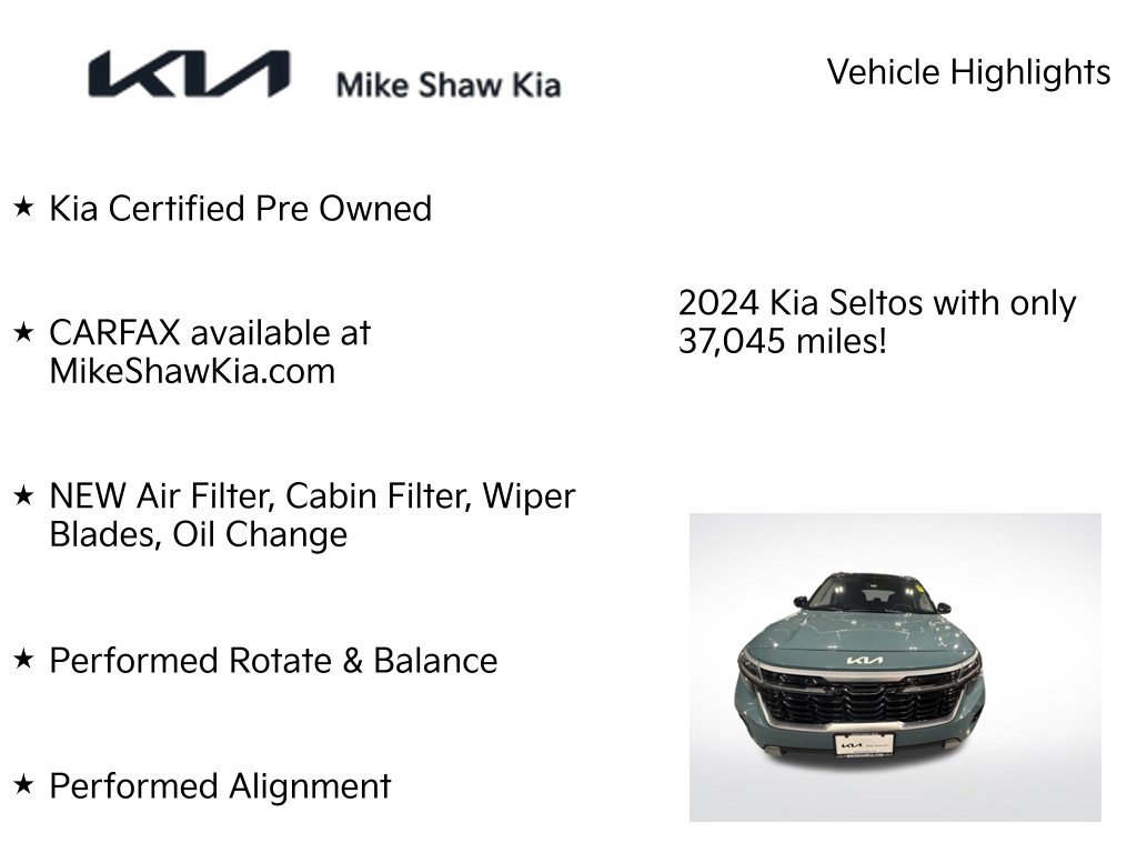 Certified 2024 Kia Seltos S FWD image 6