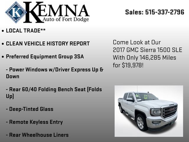 Used 2017 GMC Sierra 1500 SLE w/ SLE Value Package image 7