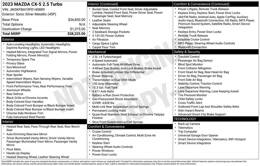 Used 2023 MAZDA CX-5 AWD 2.5 Turbo image 2