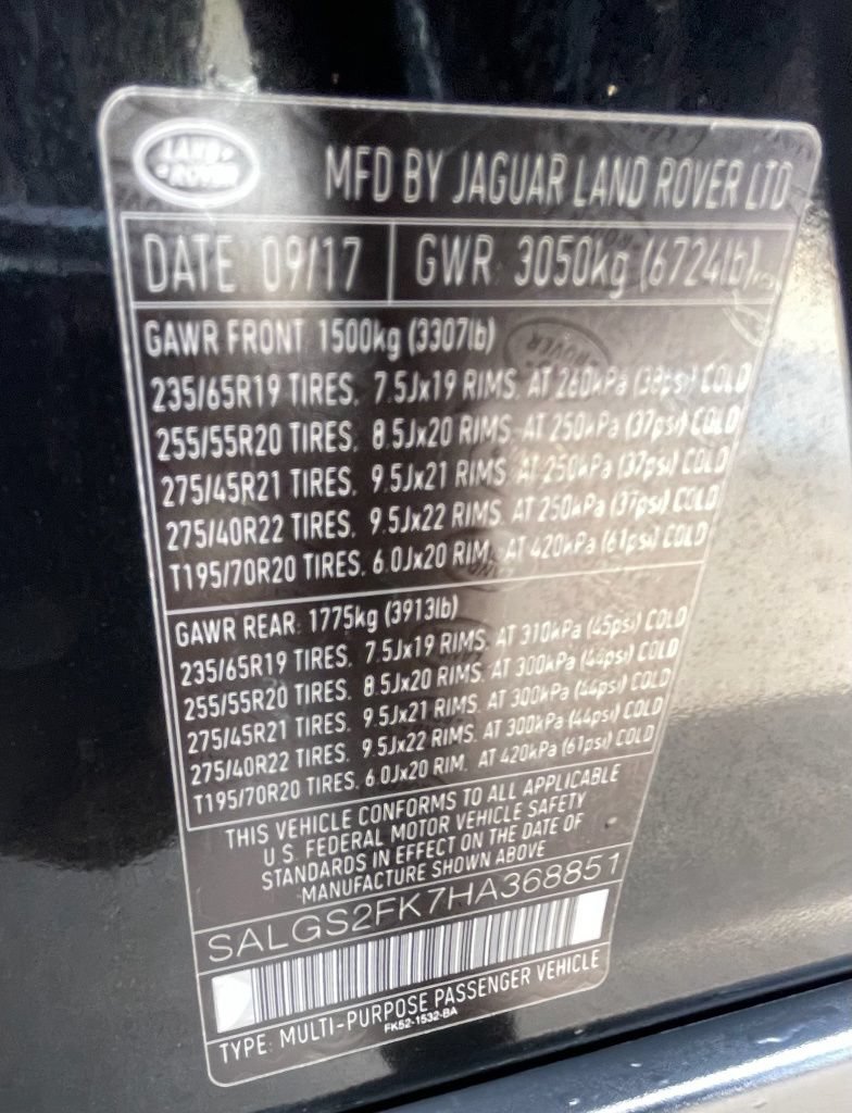 Used 2017 Land Rover Range Rover HSE AWD/4WD image 33