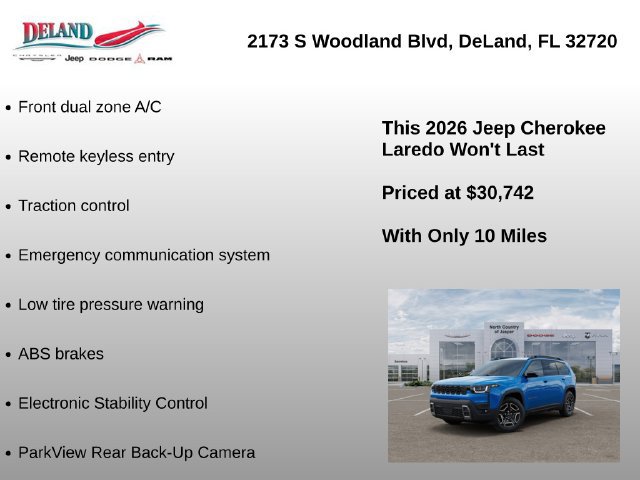 New 2026 Jeep Cherokee Laredo AWD/4WD image 7