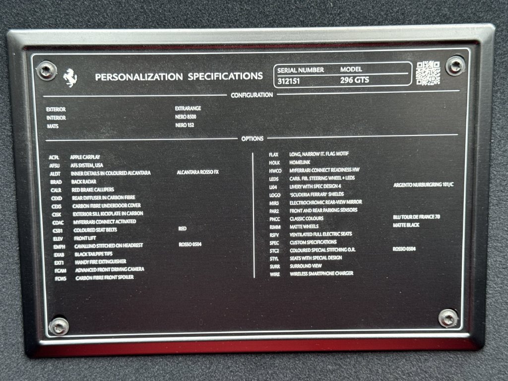 Used 2024 Ferrari 296 GTS RWD image 26