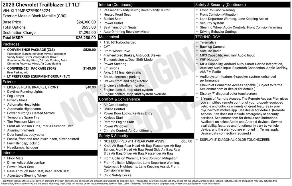 Used 2023 Chevrolet TrailBlazer LT w/ Convenience Package FWD image 40