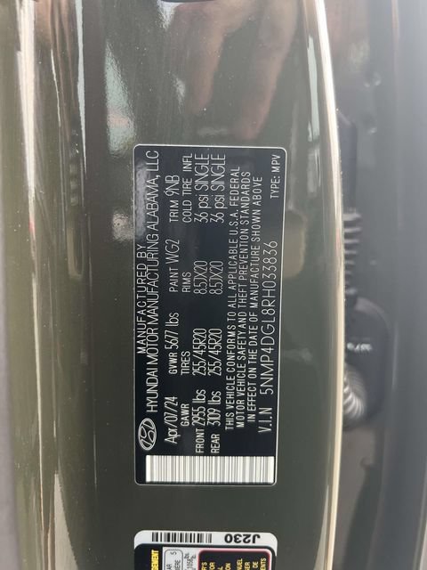 Certified 2024 Hyundai Santa Fe Limited AWD/4WD image 21