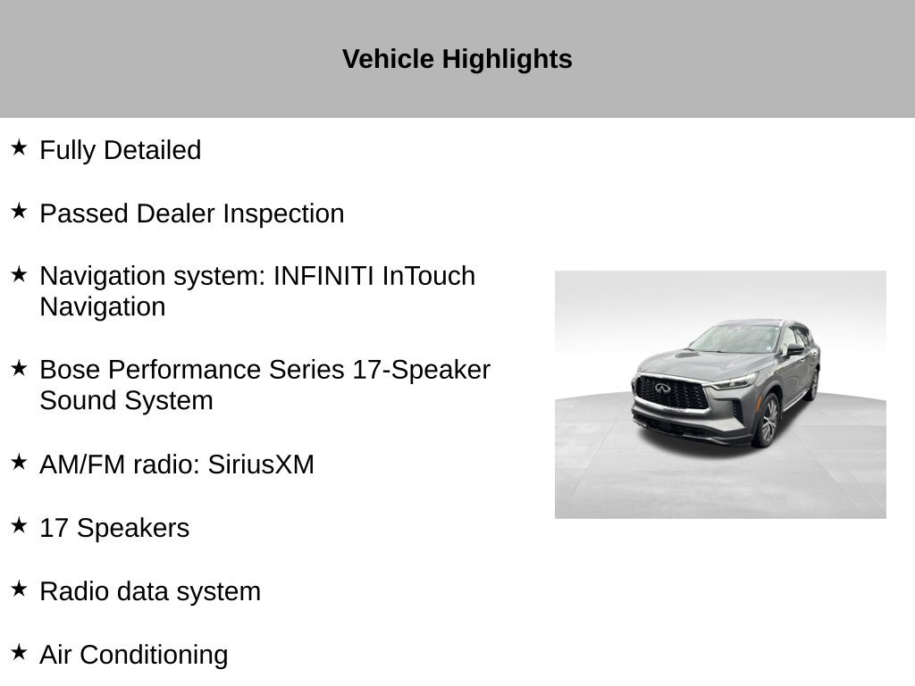 Used 2023 INFINITI QX60 Sensory w/ Cargo Package AWD/4WD image 13