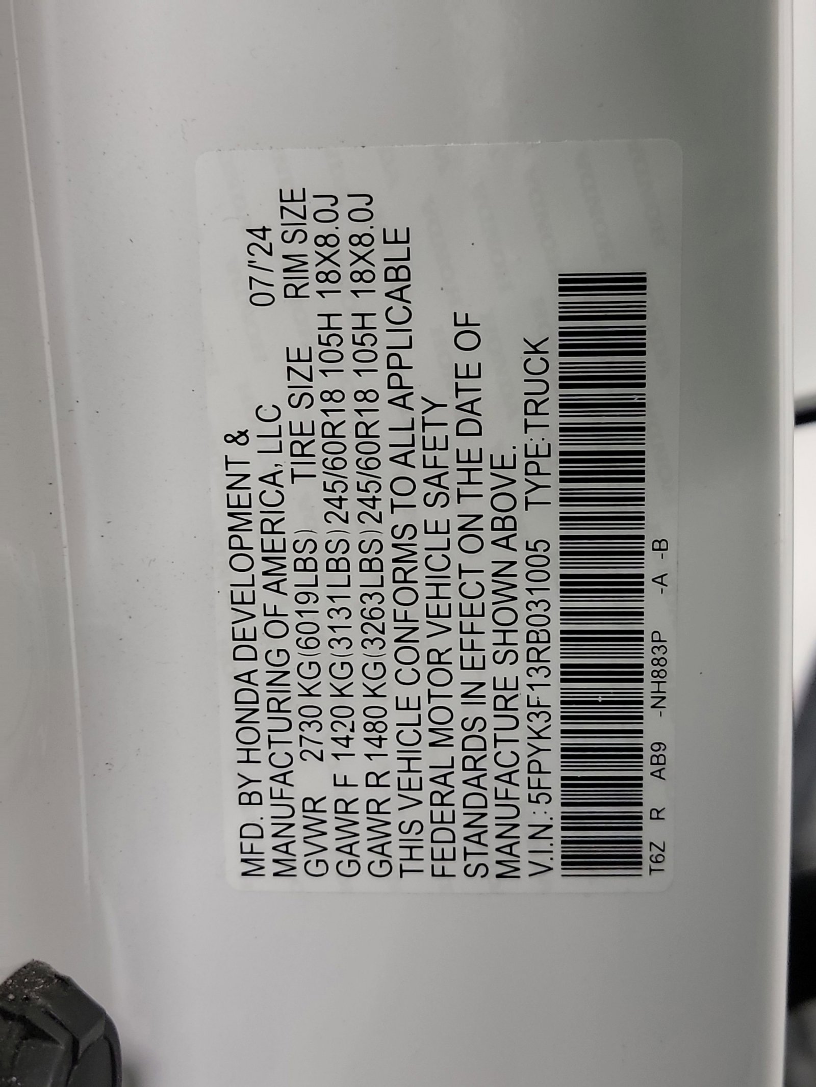 Certified 2024 Honda Ridgeline Sport image 32