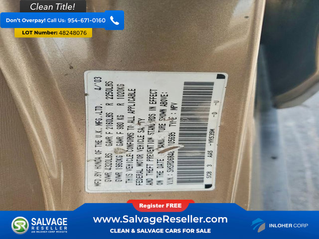 Used 2003 Honda CR-V LX image 17