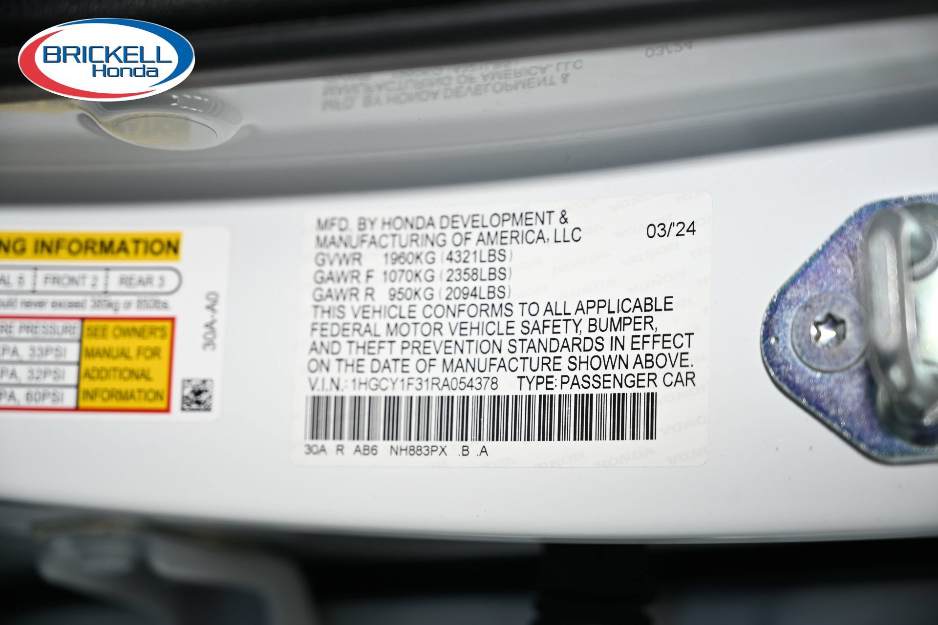 Certified 2024 Honda Accord EX image 39
