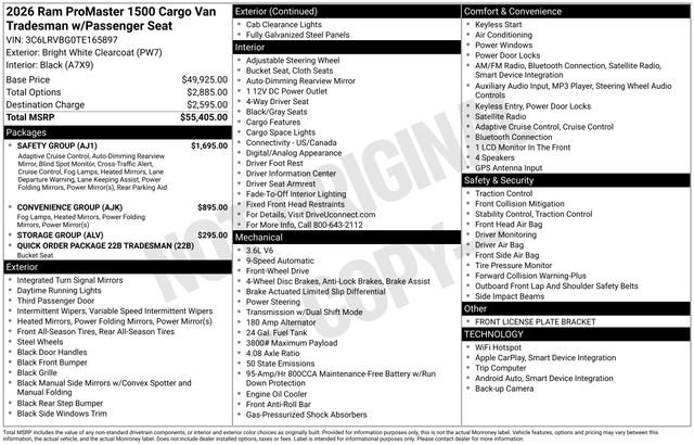 New 2026 RAM ProMaster 1500 w/ Safety Group FWD image 33