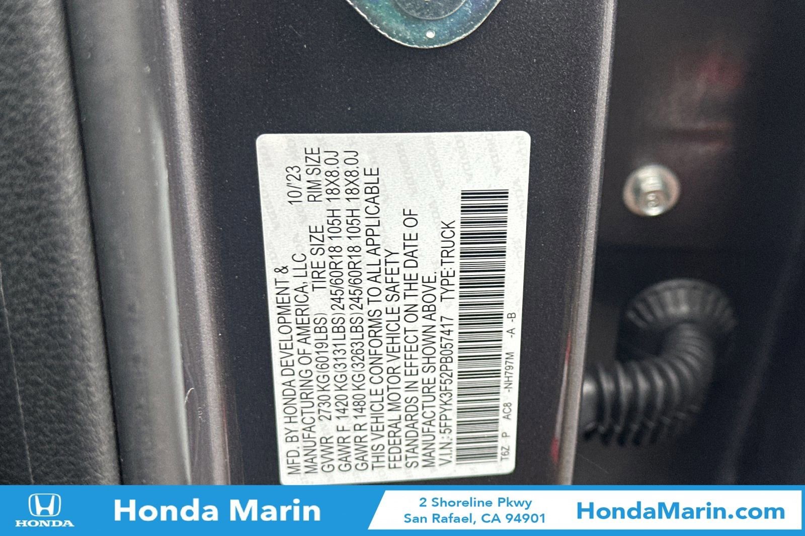 Used 2023 Honda Ridgeline RTL image 33