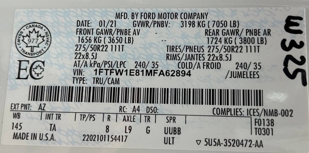 Used 2021 Ford F150 Limited AWD/4WD image 61
