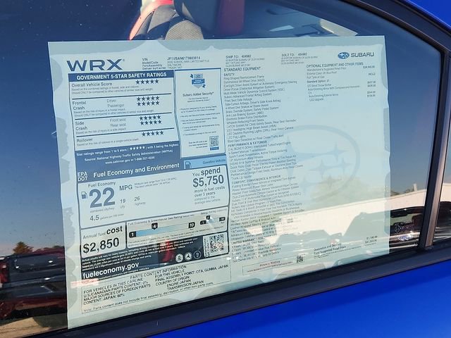 New 2026 Subaru WRX Limited AWD/4WD image 19