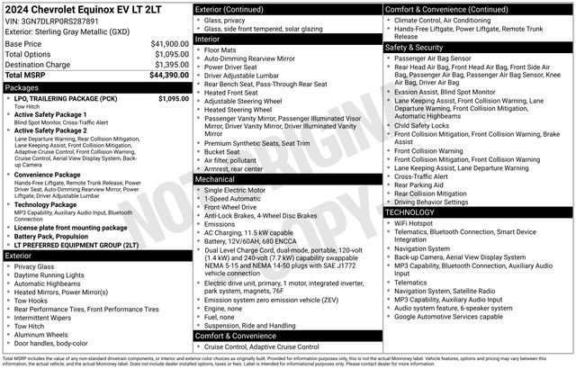 Used 2024 Chevrolet Equinox EV LT w/ LPO, Trailering Package FWD image 5
