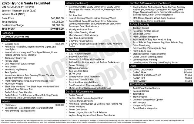 New 2026 Hyundai Santa Fe Limited image 1