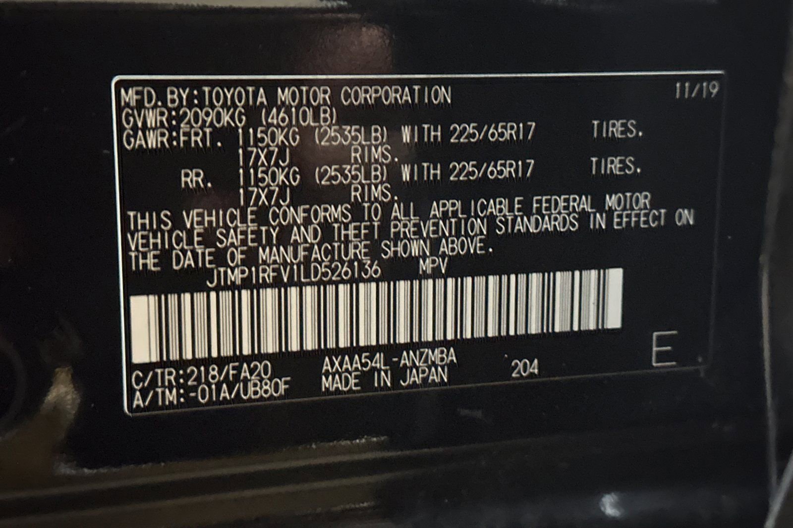 Used 2020 Toyota RAV4 XLE image 3