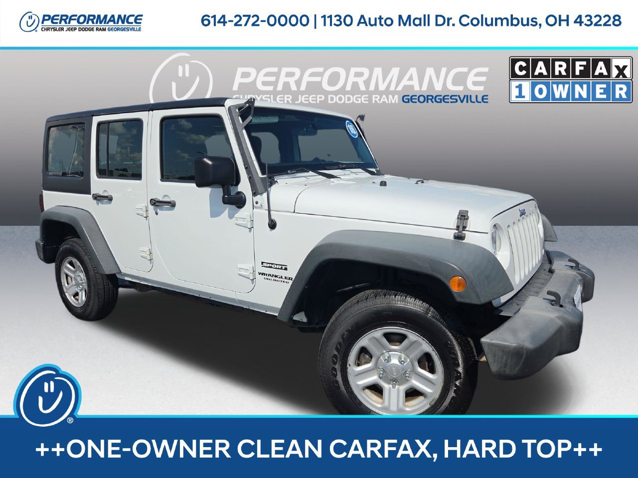 Used 2016 Jeep Wrangler Unlimited Sport w/ Connectivity Group AWD/4WD image 1