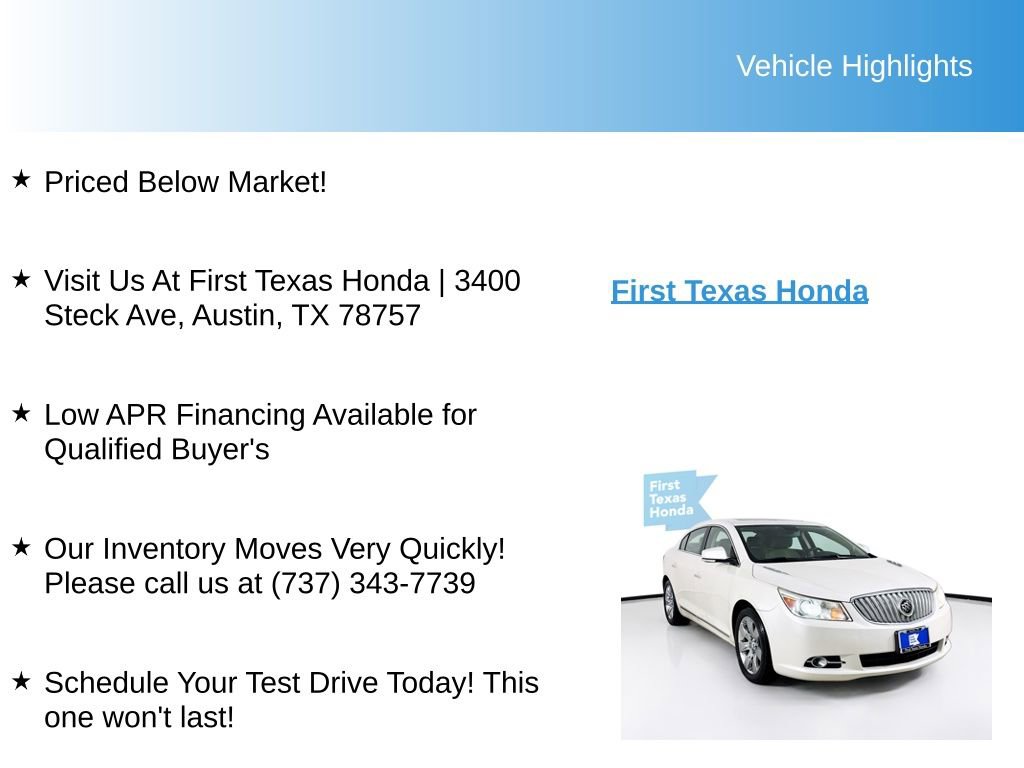 Used 2010 Buick LaCrosse CXL w/ Luxury Package FWD image 10