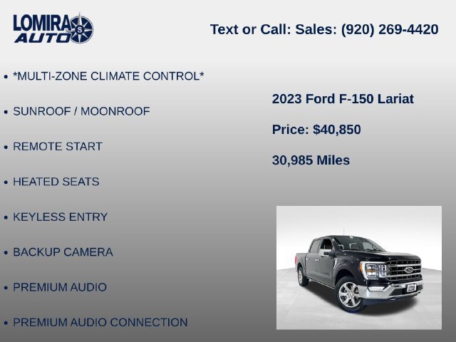 Used 2023 Ford F150 Lariat w/ Equipment Group 502A High AWD/4WD image 27