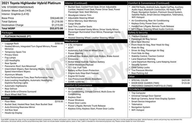 Used 2021 Toyota Highlander Platinum image 30