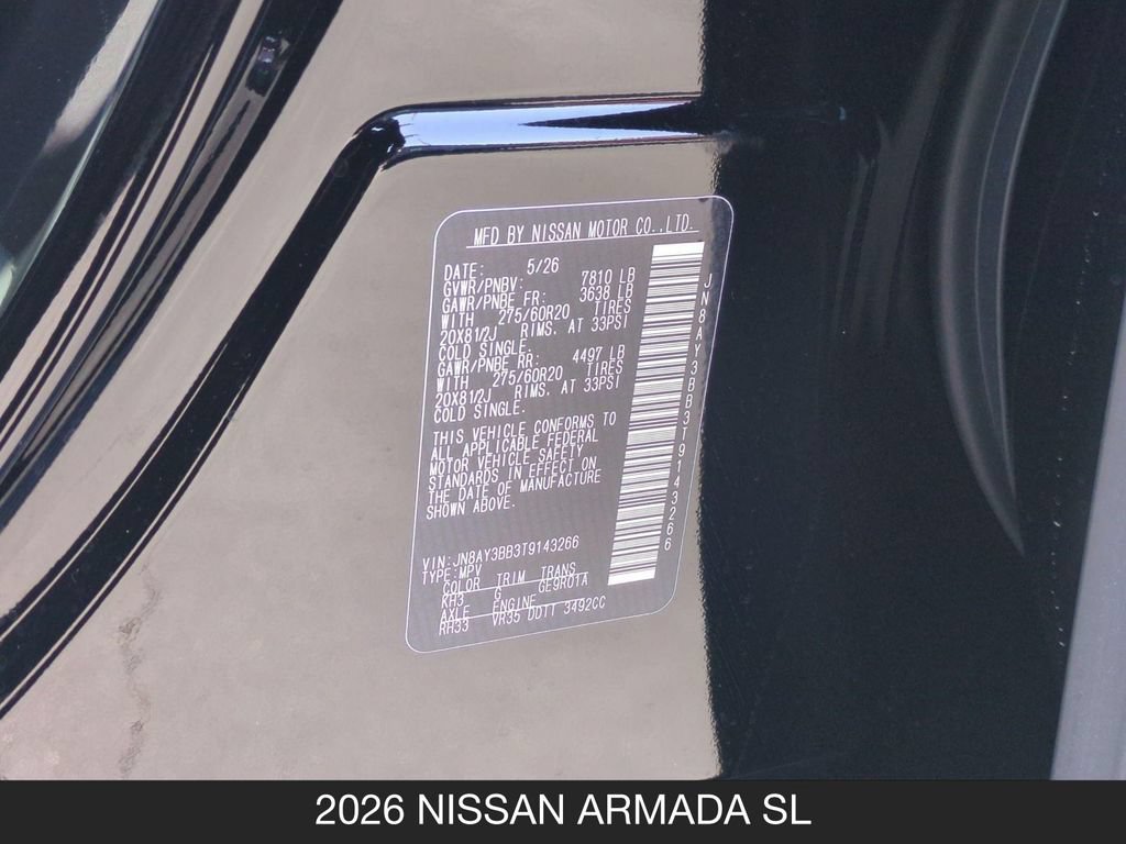 New 2026 Nissan Armada SL w/ Captain's Chari Seat Package AWD/4WD image 25