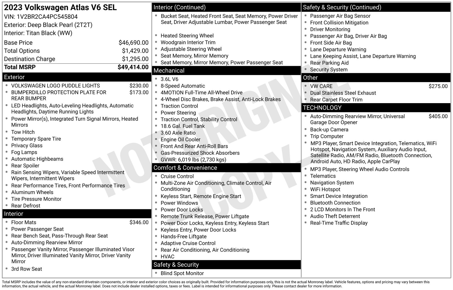 Certified 2023 Volkswagen Atlas SEL AWD/4WD image 3