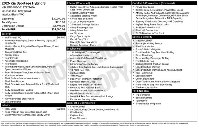 Certified 2026 Kia Sportage S image 16